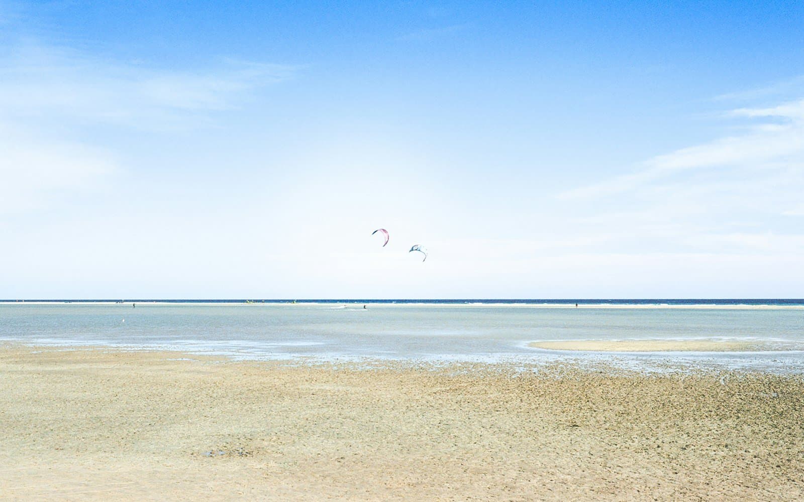 Spot de kitesurf sur une lagune à Dakhla