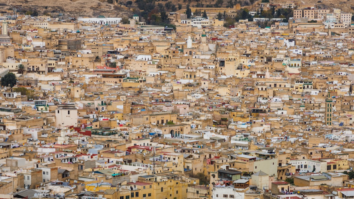 Vue panoramique sur les toits de la médina de Fès